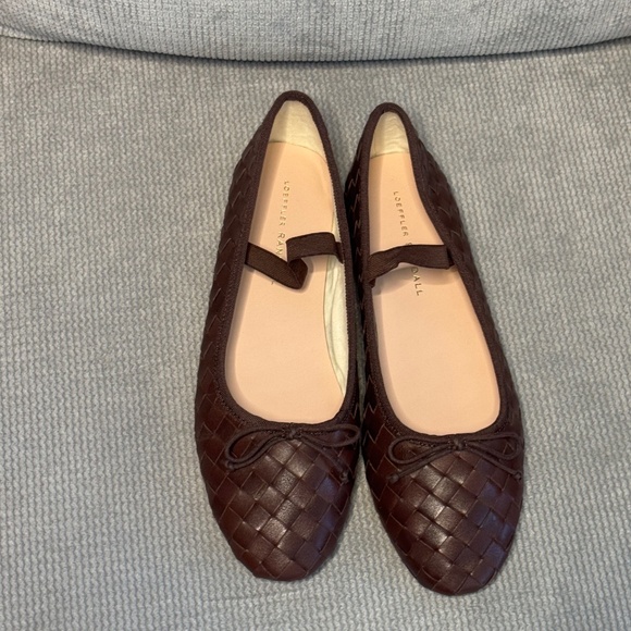 LOEFFLER RANDALL Leonie Espresso Woven Ballet Flat - Picture 4 of 8